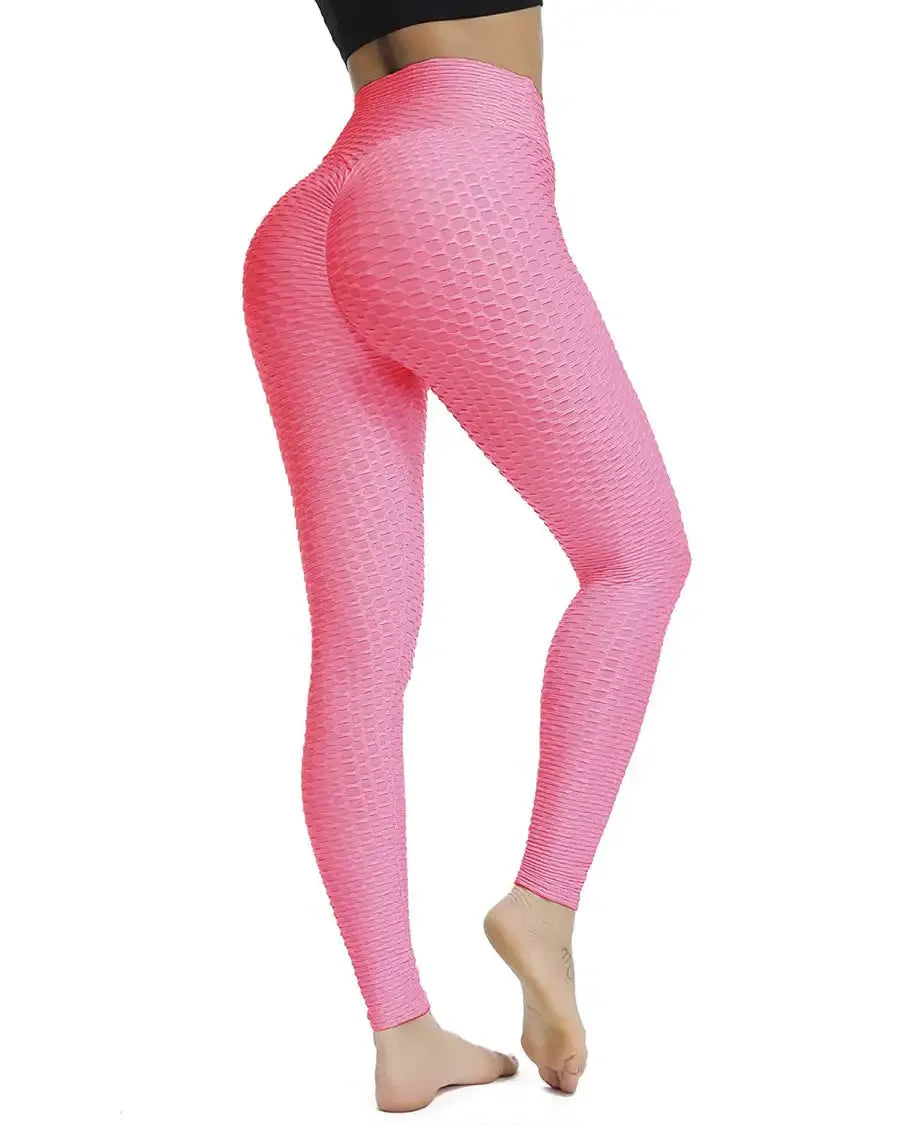 Mallas Push Up a la moda para mujer, mallas deportivas de cintura alta para Fitness, mallas sexis para levantamiento de glúteos, entrenamiento, gimnasio
