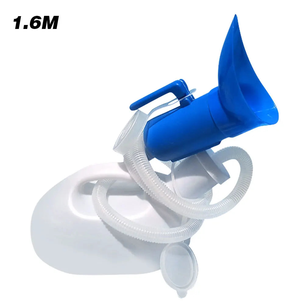 Urinario portátil de 2000ml con manguera para mujeres y hombres, extensión de 1,3/1,6 m, inodoro de tubo largo, urinario para exteriores, olla para acampar y viajar
