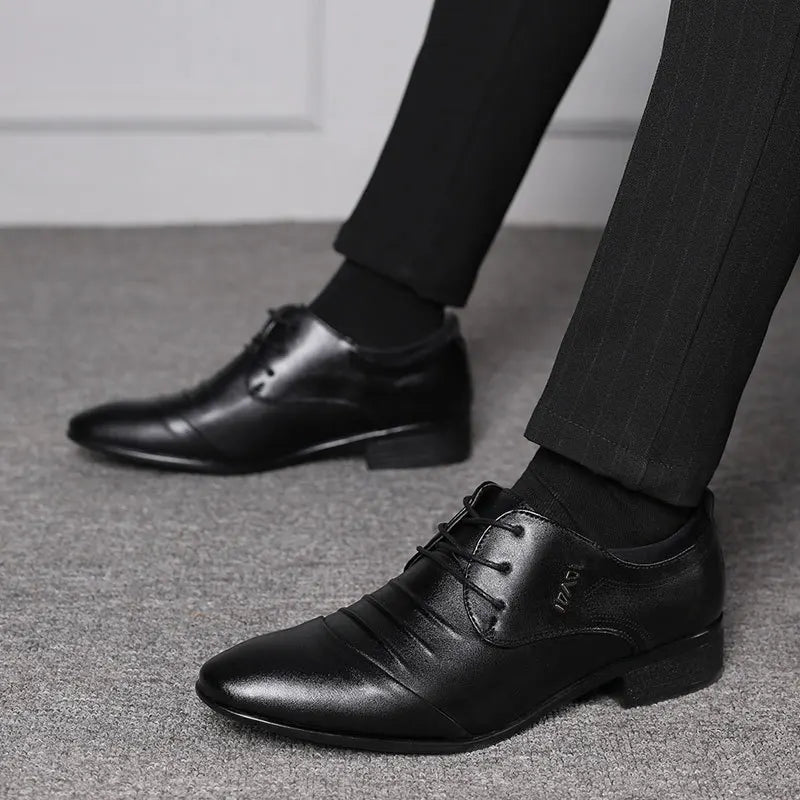 Zapatos de vestir clásicos para hombre, zapatos de cuero blanco con cordones para hombre, zapatos formales informales de negocios con punta de talla grande para boda