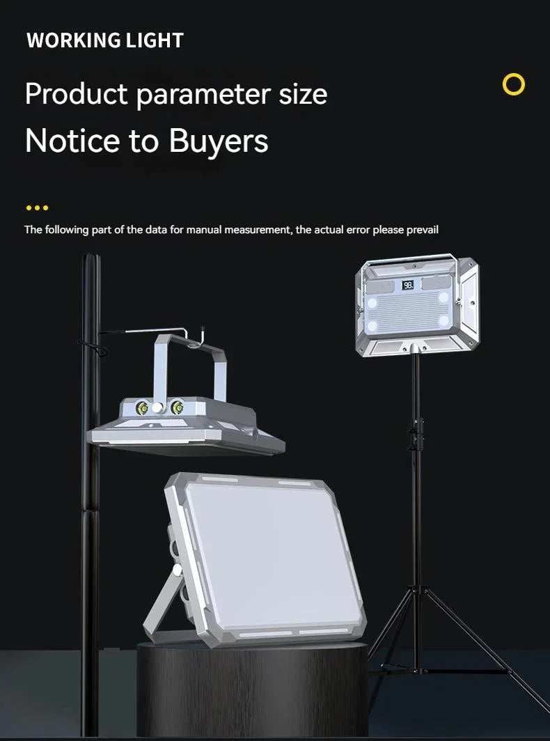 Luz LED para tienda de campaña, reflector recargable, iluminación de emergencia para exteriores de alta potencia, lámparas de noche colgantes portátiles impermeables