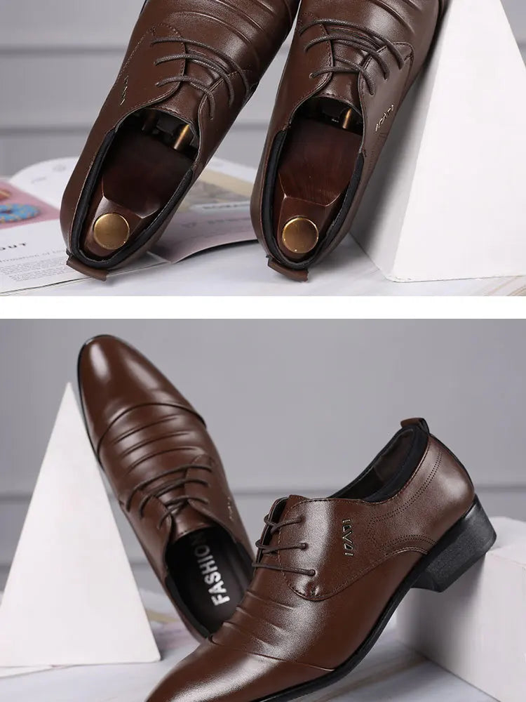 Zapatos de vestir clásicos para hombre, zapatos de cuero blanco con cordones para hombre, zapatos formales informales de negocios con punta de talla grande para boda