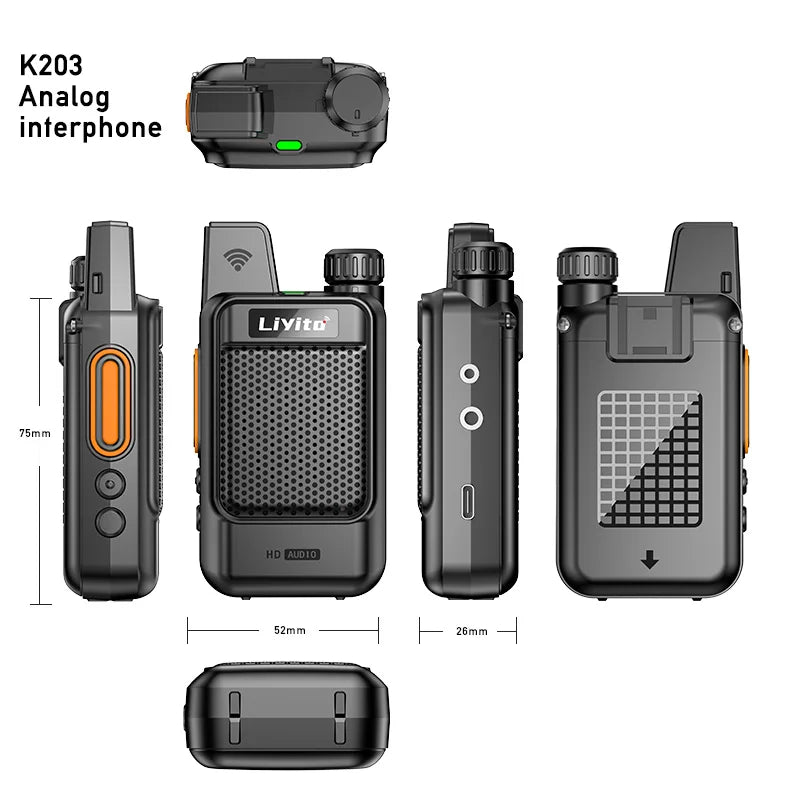 Mini Walkie Talkie UHF portátil, comunicación de largo alcance, radio analógica, camping, niños, hotel, comedor, belleza