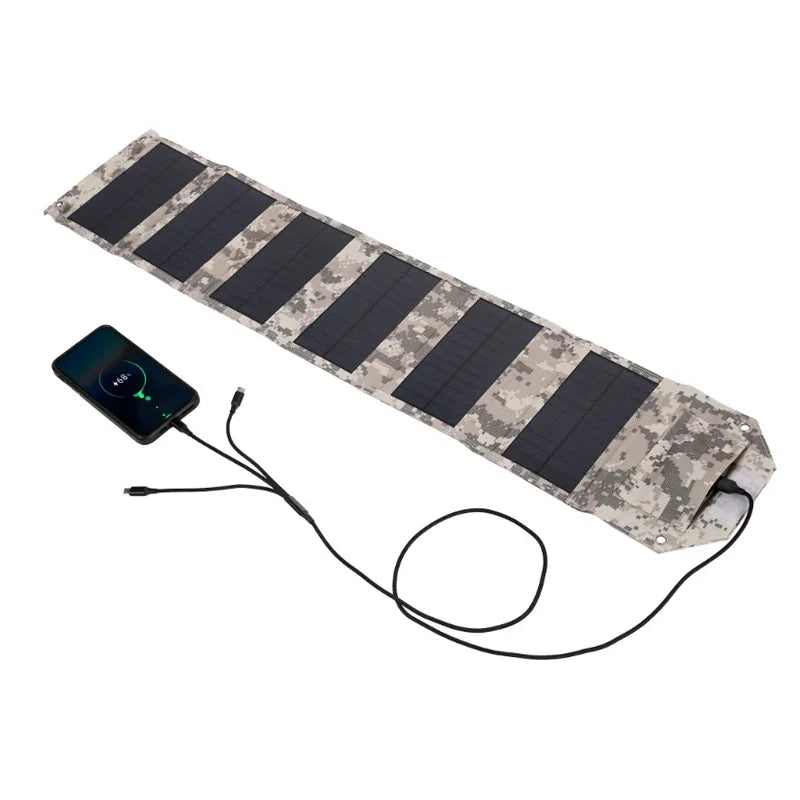 Panel Solar plegable de 60W, 80W, 100W, 5V, USB, bolsa plegable portátil, cargador de batería para teléfono, Camping al aire libre, Banco de energía impermeable