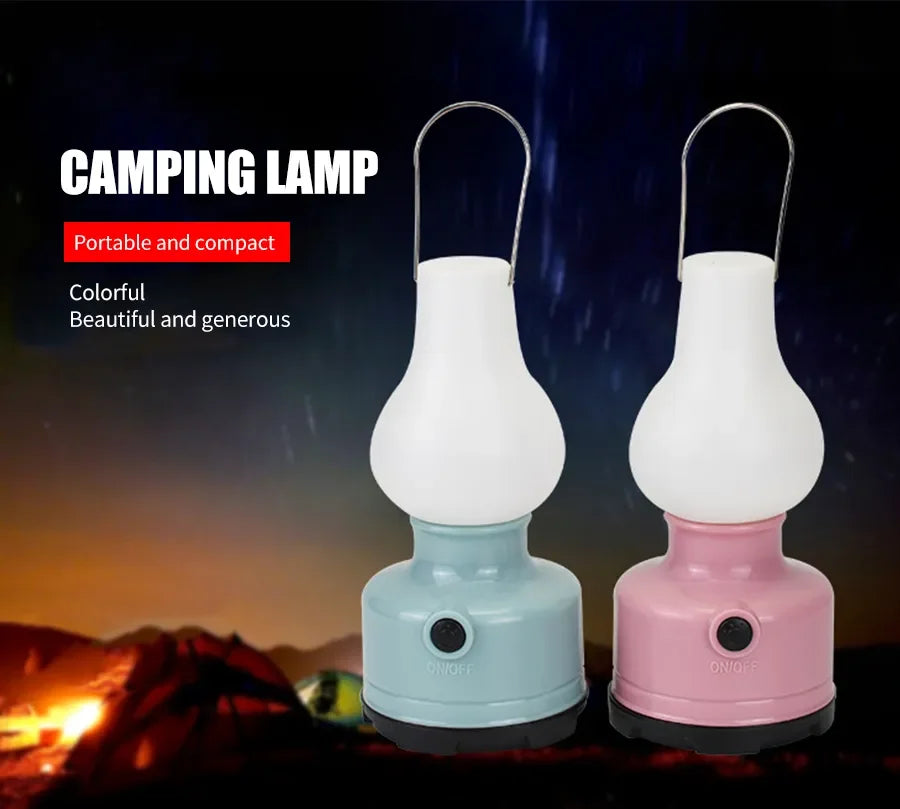 Luces de Camping portátiles, lámpara impermeable para campamento al aire libre, 2 modos de iluminación, lámpara de tienda para senderismo, patio de escalada