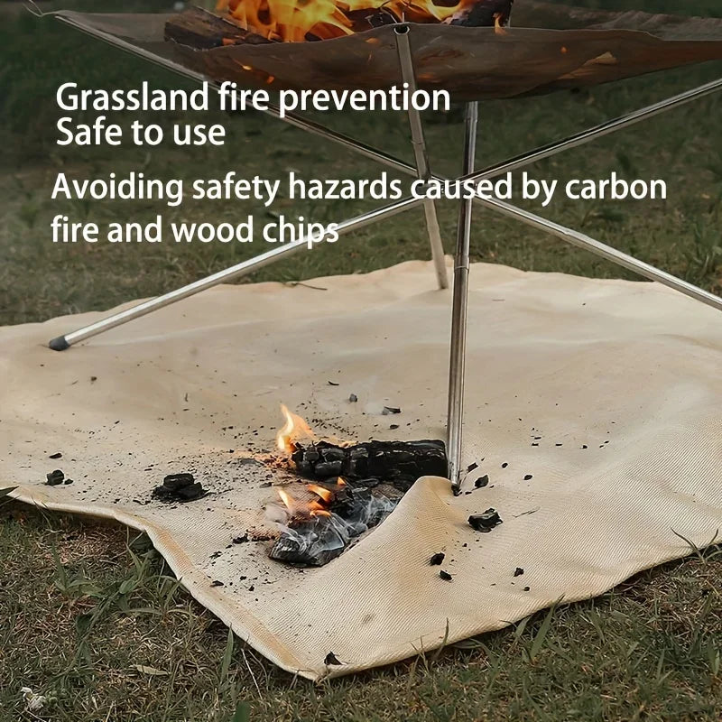 Alfombra de protección contra incendios para barbacoa, estera para acampar, Picnic, barbacoa, planchado de alta temperatura, alfombra ignífuga para exteriores e interiores, 1 ud.