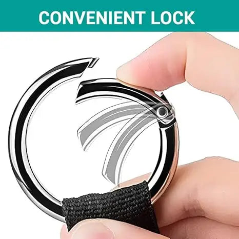 Soporte de correa de equipaje antirrobo de nailon negro portátil, pinza para agregar bolsa, Clip para bolso, uso para llevar multiherramienta, herramienta para acampar y hacer senderismo