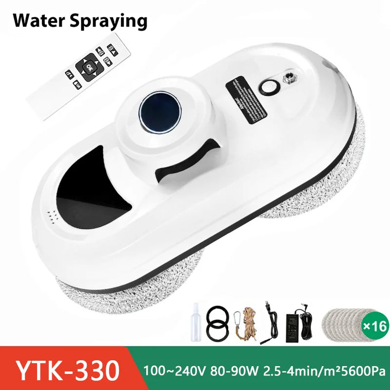 DIVEDEER Robot de limpieza inteligente para el hogar con función automática de pulverización de agua, máquina de limpieza de vidrio magnética anticaída