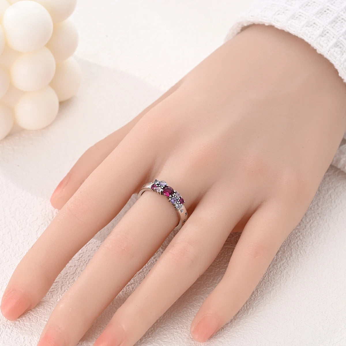 Anillo de Plata de Ley 925 Original para mujer, joyería fina con circonita, luciérnaga, corazón, cruz