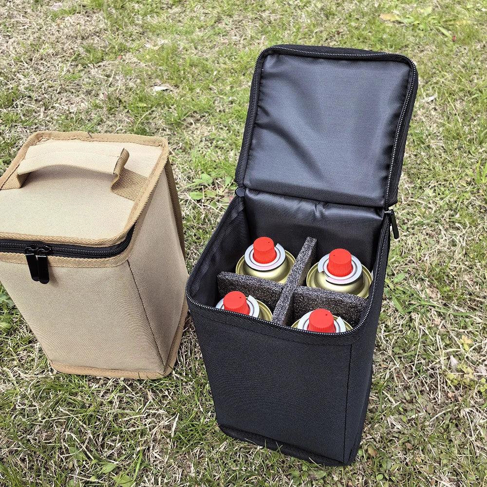 Bolsa de almacenamiento para tanques de Gas para acampar, funda protectora portátil para cilindro de combustible, bolsa de transporte ligera para campamento, anticolisión para cocinar al aire libre