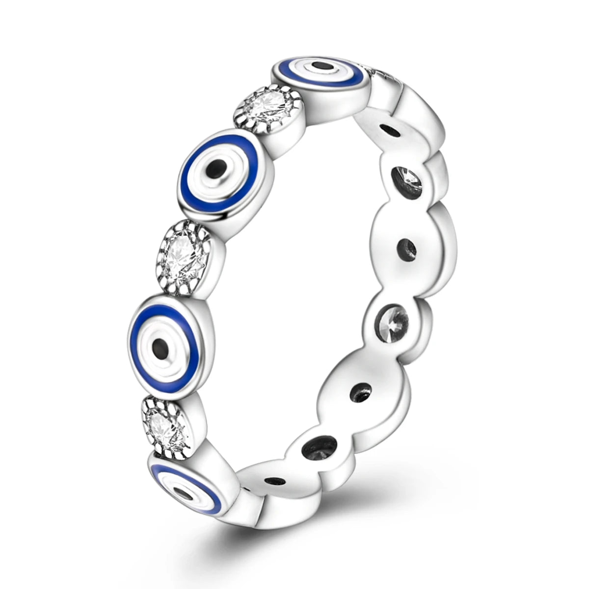 Anillo de Plata de Ley 925 Original para mujer, joyería fina con circonita, luciérnaga, corazón, cruz