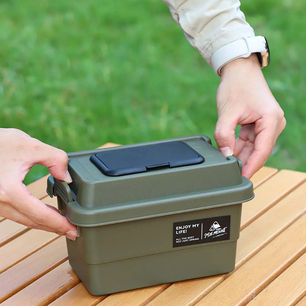 Estuche de pañuelos para acampar, caja de almacenamiento de papel para servilletas de escritorio, organizador portátil de botellas de condimentos para pícnic al aire libre