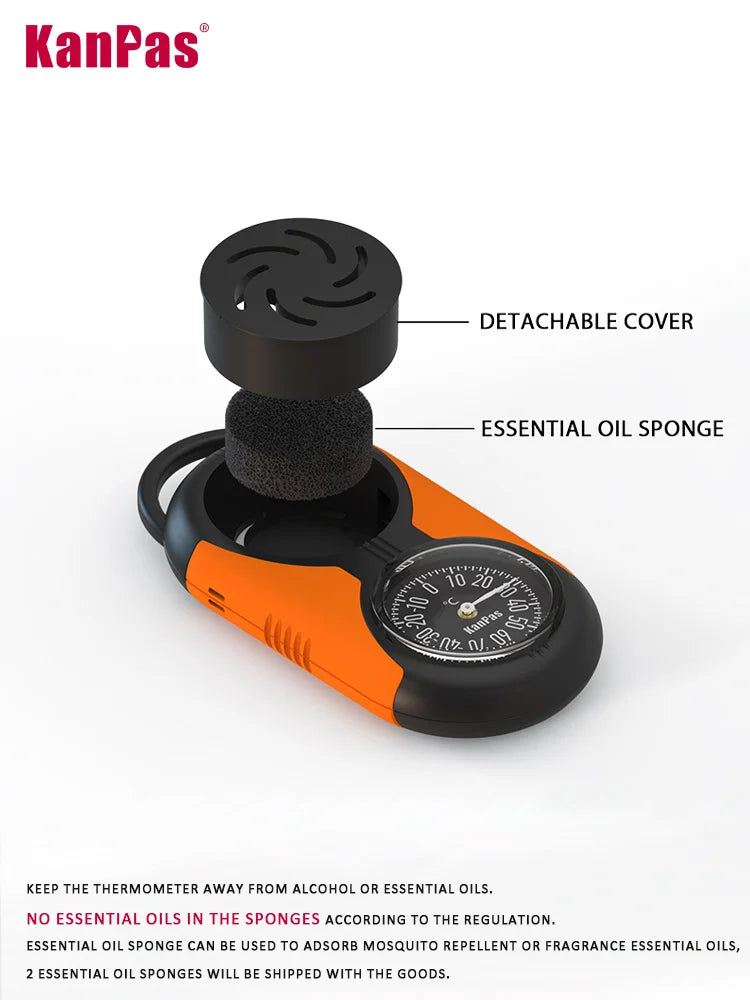 KANPAS Kit de brújula con termómetro/Kit de termohigrómetro de calidad/para exteriores, Camping, senderismo, senderismo, caza, ahorro en vivo, supervivencia