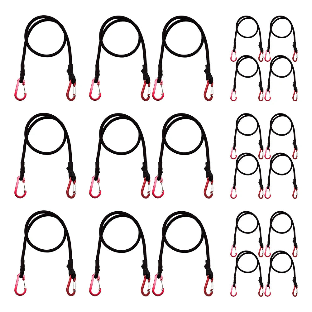 Cuerda elástica de alta resistencia, correa de amarre, ganchos de mosquetón, Kayak, ciclismo, embalaje de equipaje, cuerda elástica, accesorios de Camping