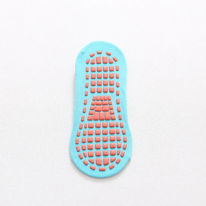 Calcetines antideslizantes para niños y adultos, calcetines de trampolín para padres e hijos, calcetines de algodón elásticos, calcetines deportivos para niños y niñas
