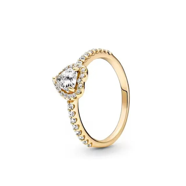 Tamaño europeo 6 7 8 9 anillos rojos, blancos y rosas para mujer, anillo de cristal de boda Original, accesorios de joyería de lujo, joyería de moda