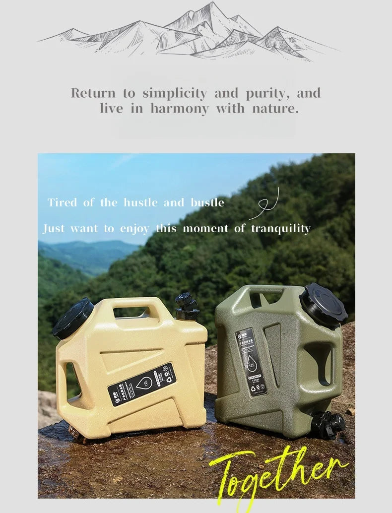Cubo de agua para vehículo de recorrido autónomo al aire libre, cubo de almacenamiento de agua para el hogar, cubo de agua para acampar, cubo de agua pura potable