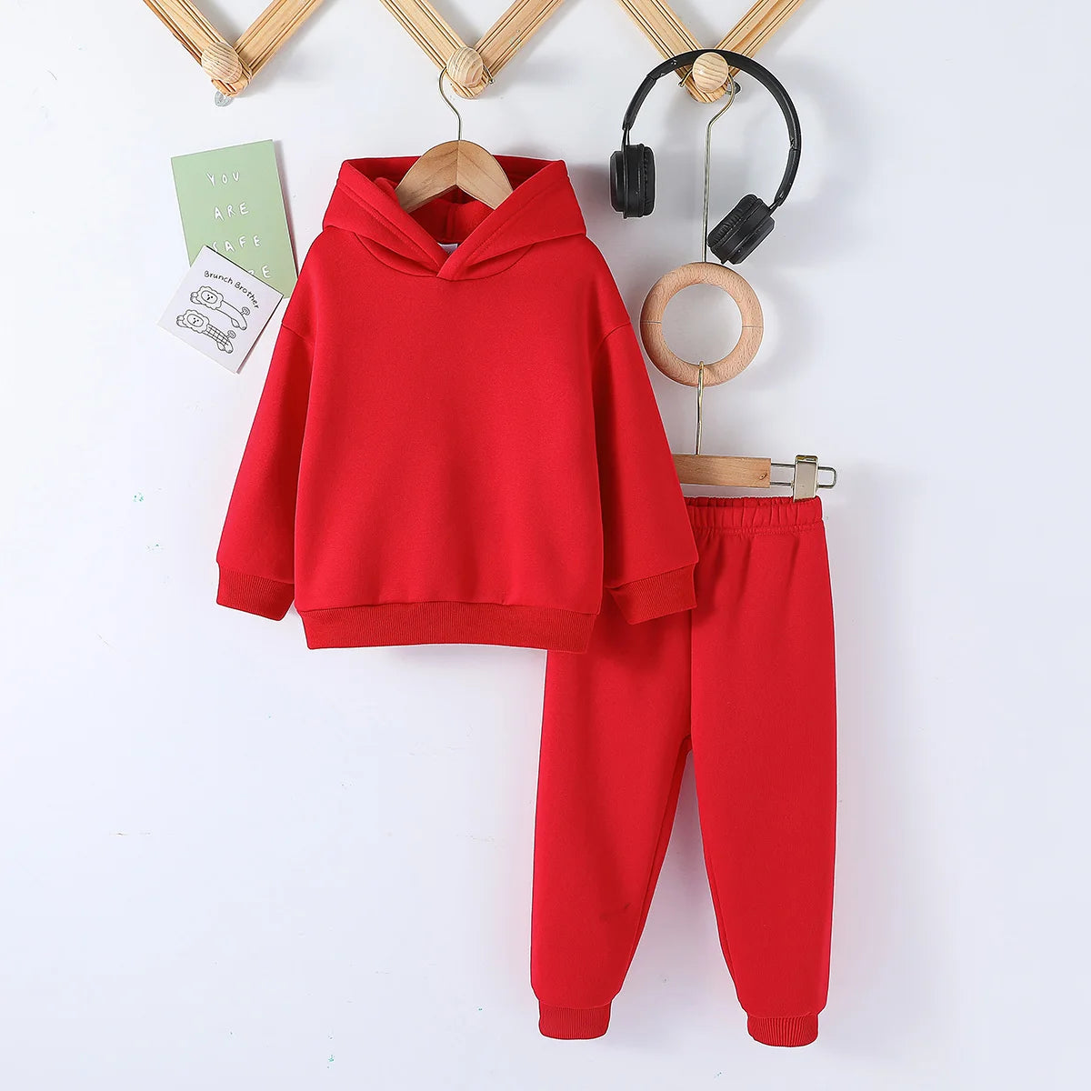 Moda para niños, 2 uds., Jersey con capucha y pantalones, trajes de 1 a 8 años, ropa deportiva informal de manga larga para niños y niñas, chándales, ropa para niños