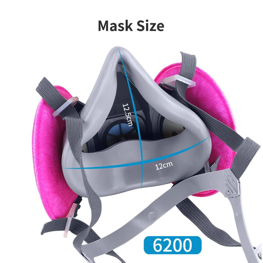 Mascarilla Industrial antipolvo PM2.5, máscara protectora de partÃÂculas, 6200 de pintura en aerosol, con filtro antipartÃÂculas, 2091 P100