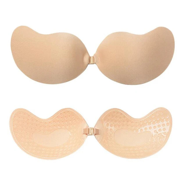 Sujetador Sexy para mujer, Sujetador Invisible de realce, autoadhesivo de silicona, cierre frontal sin costuras, adhesivo, sin espalda, sin tirantes