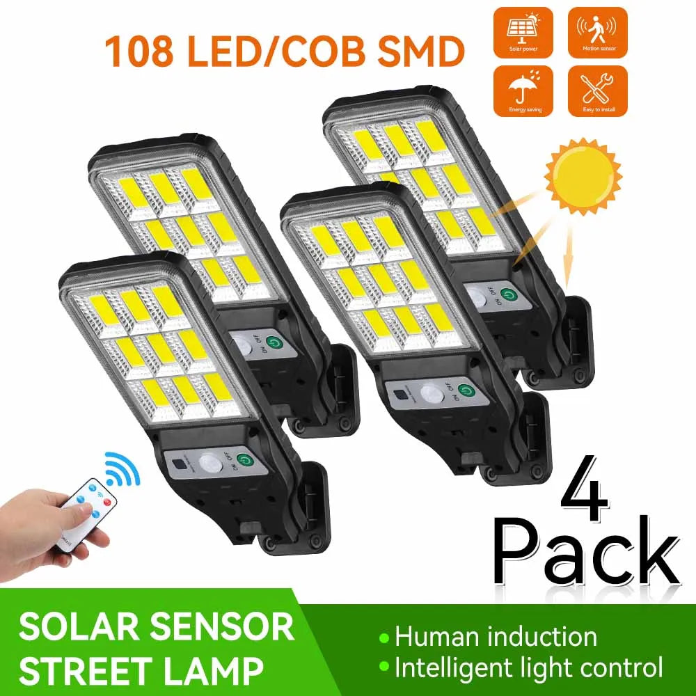 Lámpara Solar de pared con Sensor de movimiento para exteriores, modo de iluminación, 9 rejillas, Cob, iluminación de camino de patio y jardÃÂn