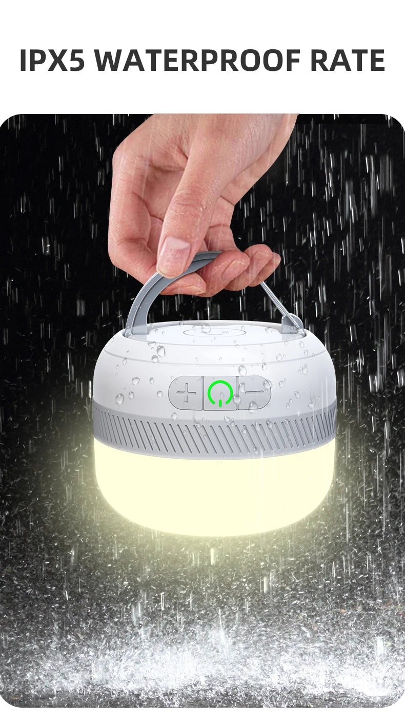 Linterna LED para acampar al aire libre LV10, linterna de Camping recargable de 230 horas con accesorio de iluminación magnético, luz de emergencia portátil