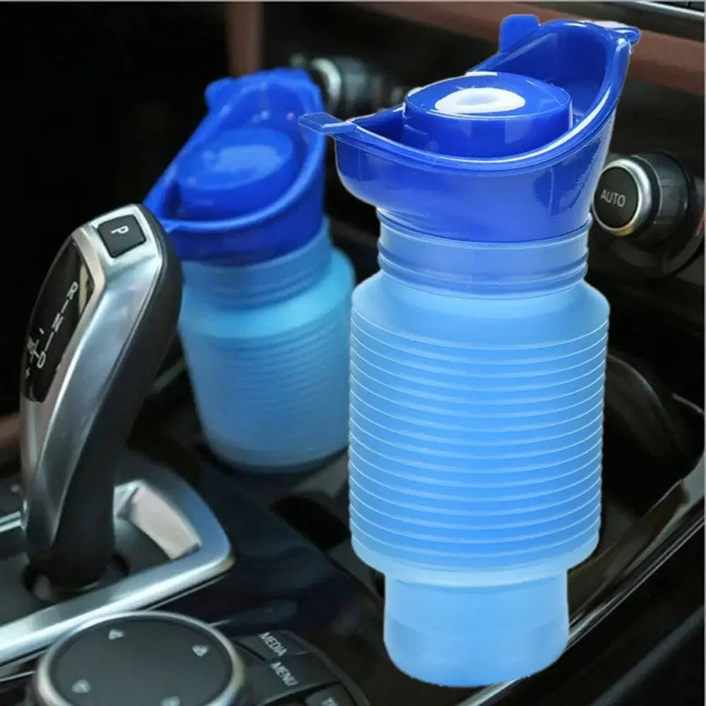 Bolsa de orina portátil para exteriores de 750ML, Mini inodoro para viajes, campamento, senderismo, orinal, entrenamiento para niños, Ansblue plegable
