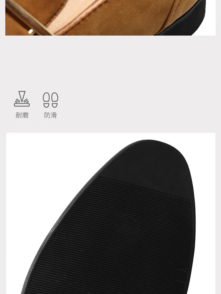 Zapatos de vestir para hombre, mocasines formales de diseñador, zapatos de cuero de gamuza, mocasines de trabajo Social y negocios, boda