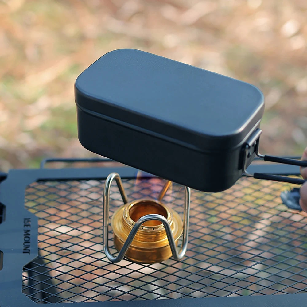 Soporte para estufa de Alcohol para acampar al aire libre, soporte desmontable de acero inoxidable, accesorios creativos portátiles para acampar, senderismo y acampada