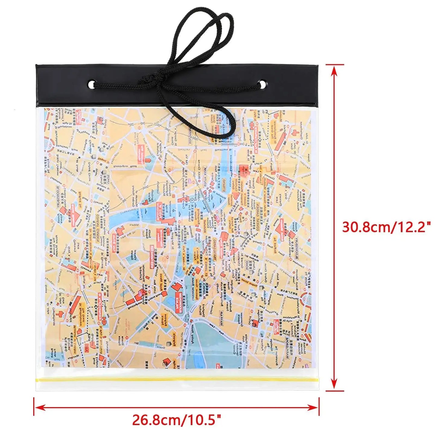 Estuche de mapa transparente impermeable de PVC, soporte de almacenamiento de papelería, cubierta para acampar, pescar, Picnic, montañismo, bolsa de bolsillo