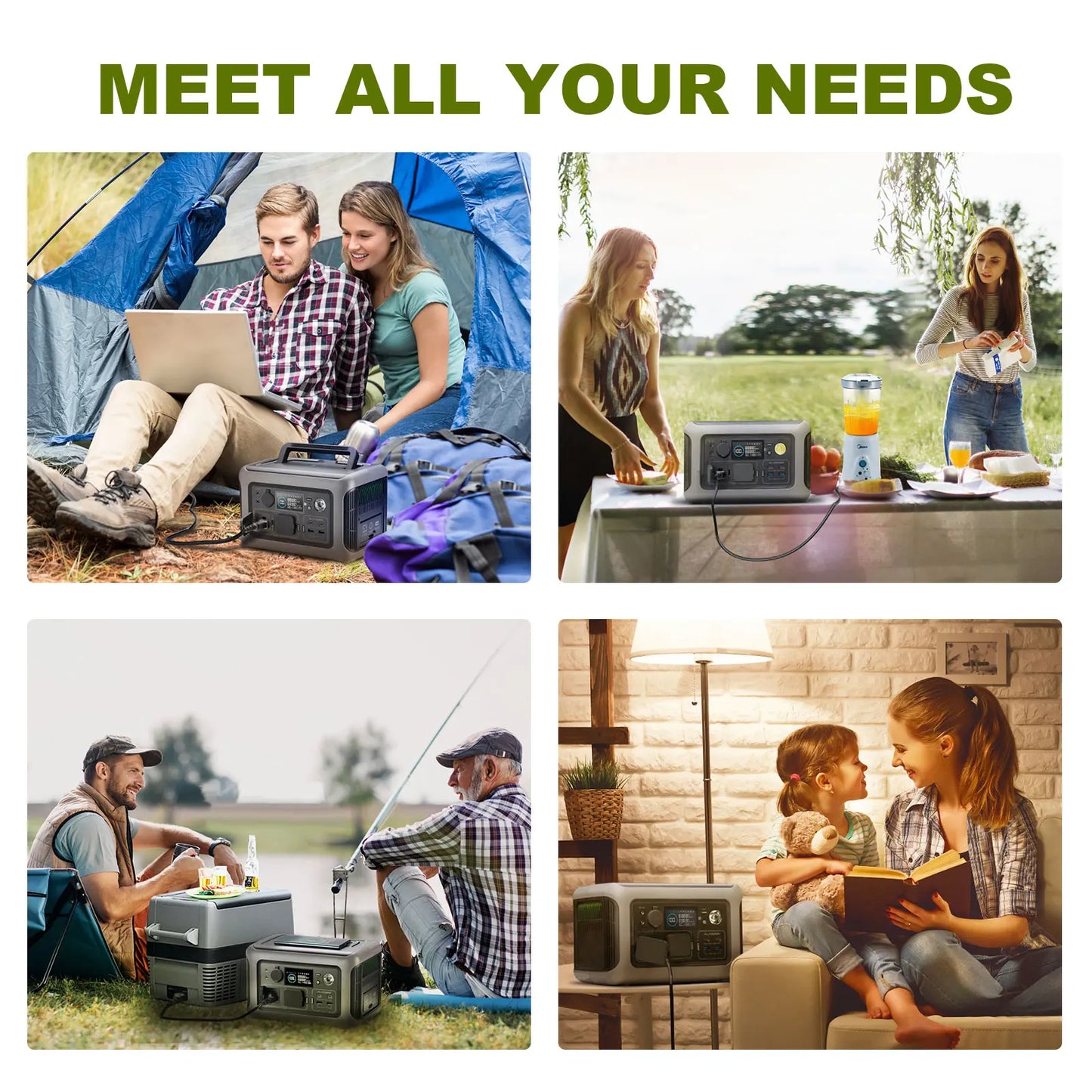 Estación de energÃa portátil ALLPOWERS R600 con panel solar (opcional), baterÃa LiFePO4 de 29Wh y 600W para respaldo en el hogar, camping al aire libre, RV