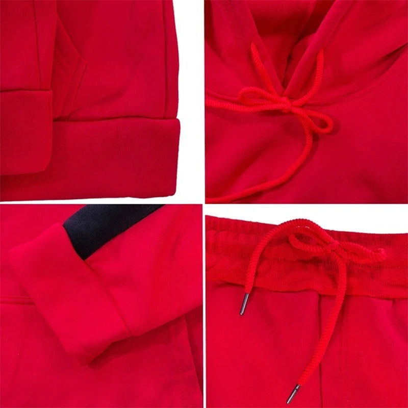 King-chándal estampado para hombre, Sudadera con capucha y pantalones de chándal, conjunto de 2 piezas, moda informal, alta calidad, trotar, deportes, trajes de tendencia, S-4XL