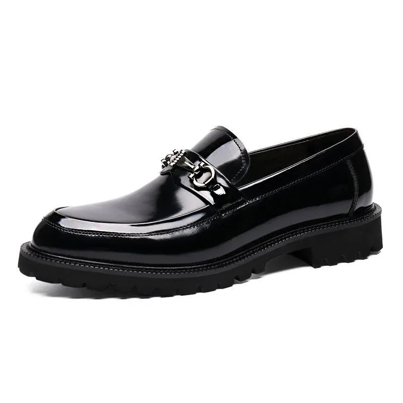 Zapatos de vestir de cuero para hombre, hebilla de calle de caballo, zapatos Oxford de alta calidad para hombre, zapatos formales para fiesta de boda y oficina, talla grande 38-48