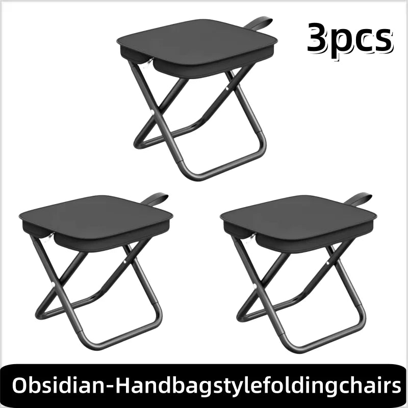 Taburete plegable portátil con cremalleras ajustables, estructura de metal duradera, silla de pesca con cremallera, silla para acampar al aire libre y senderismo