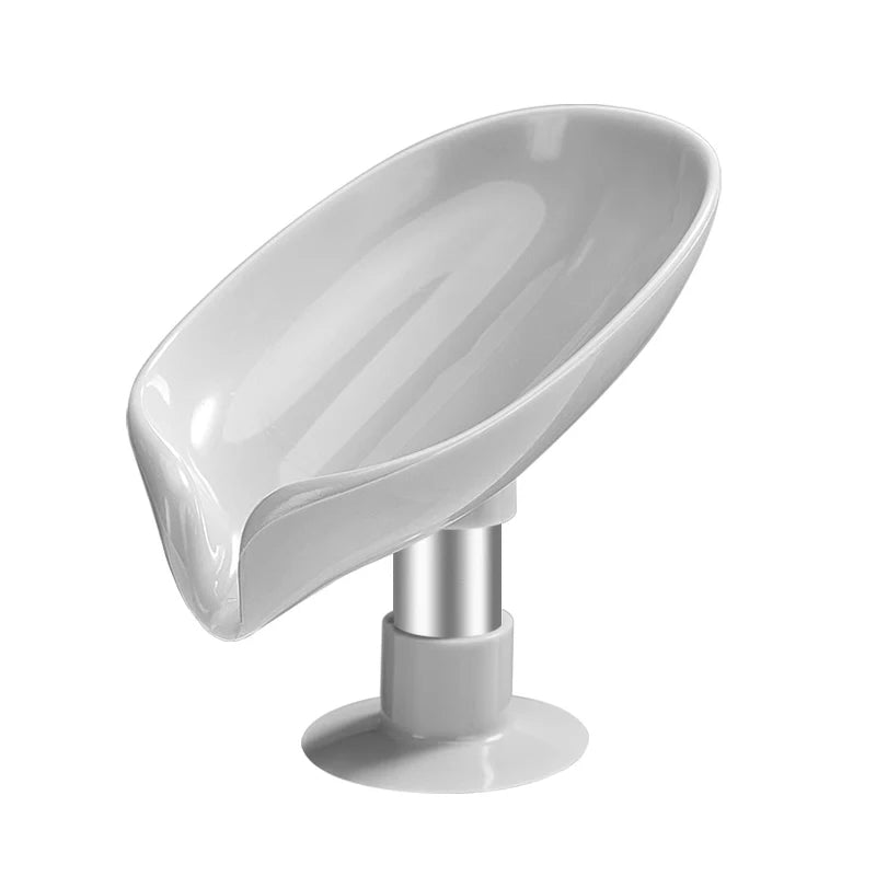 Soporte para jabón, escurridor de agua, jabonera con forma de hoja, escurridor de jabón para ducha, ventosa, contenedor de jabón, accesorios modernos para baño