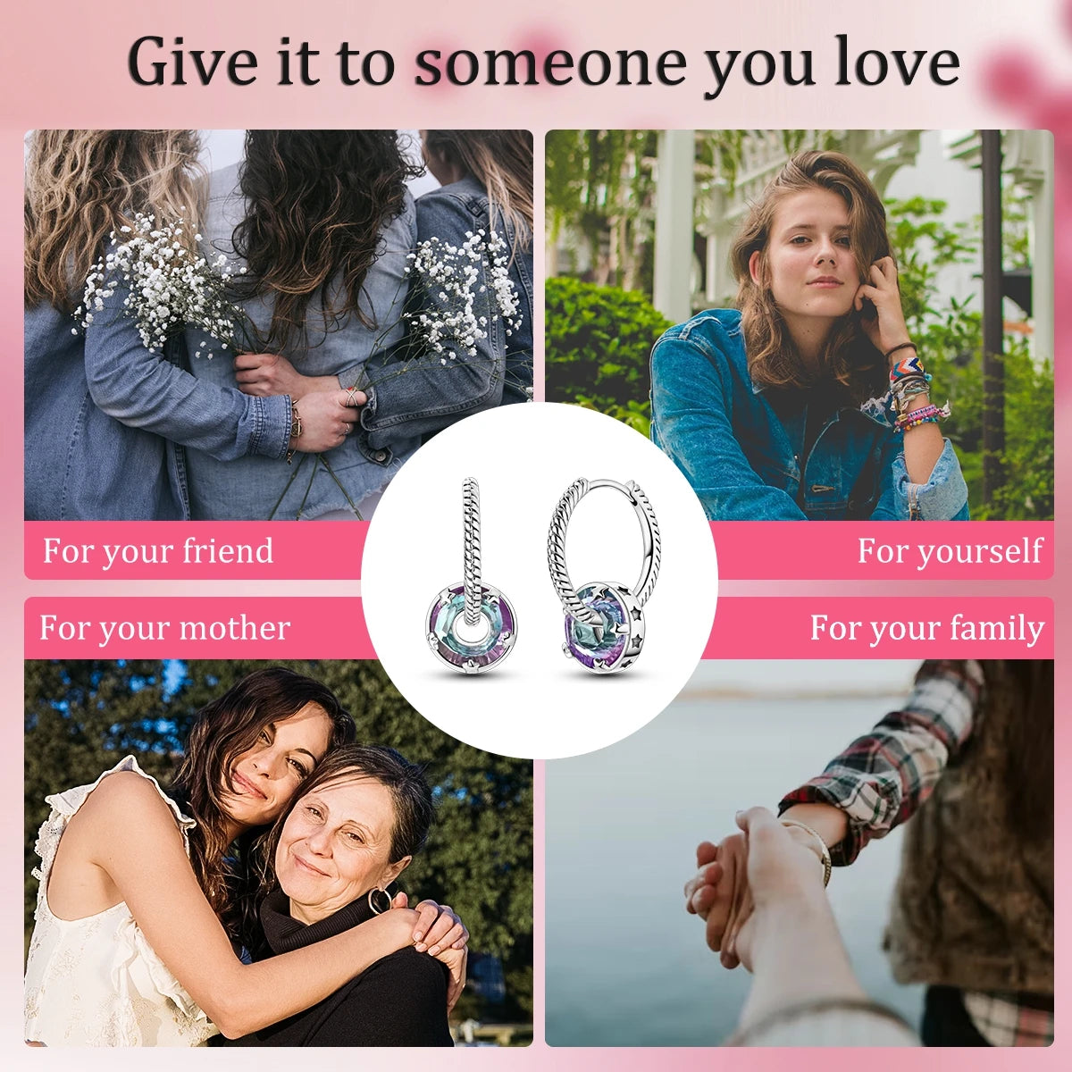 Orstarry-pendientes circulares de Plata de Ley 925 con forma de gota para mujer, aretes colgantes, joyería versátil para fiesta, regalos