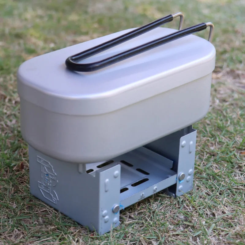 Horno plegable portátil de combustible y Alcohol sólido para exteriores, Mini quemador de Picnic, estufa de Camping de hierro galvanizado, equipo de cocina para acampar