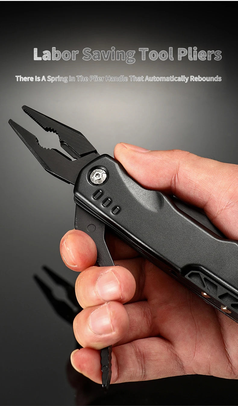 Nueva llave multifuncional, martillo, cuchillo, alicates, herramienta de supervivencia para acampar al aire libre, herramienta de ahorro de trabajo, cuchillo multiherramienta de acero inoxidable