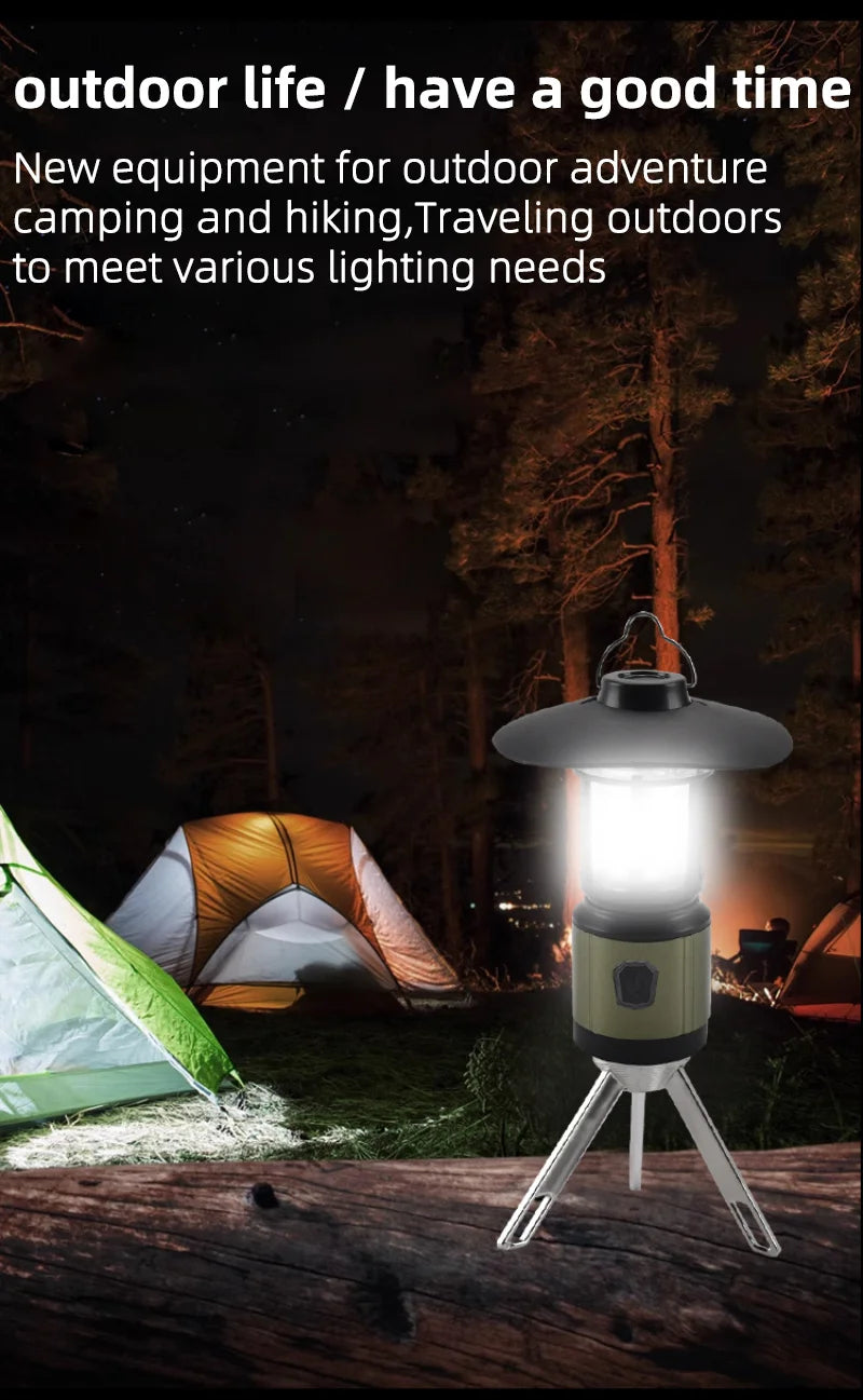 WEST BIKING-luz colgante para tienda de campaña, linternas portátiles para acampar, luz Led recargable por USB, lámpara de campamento para emergencias al aire libre