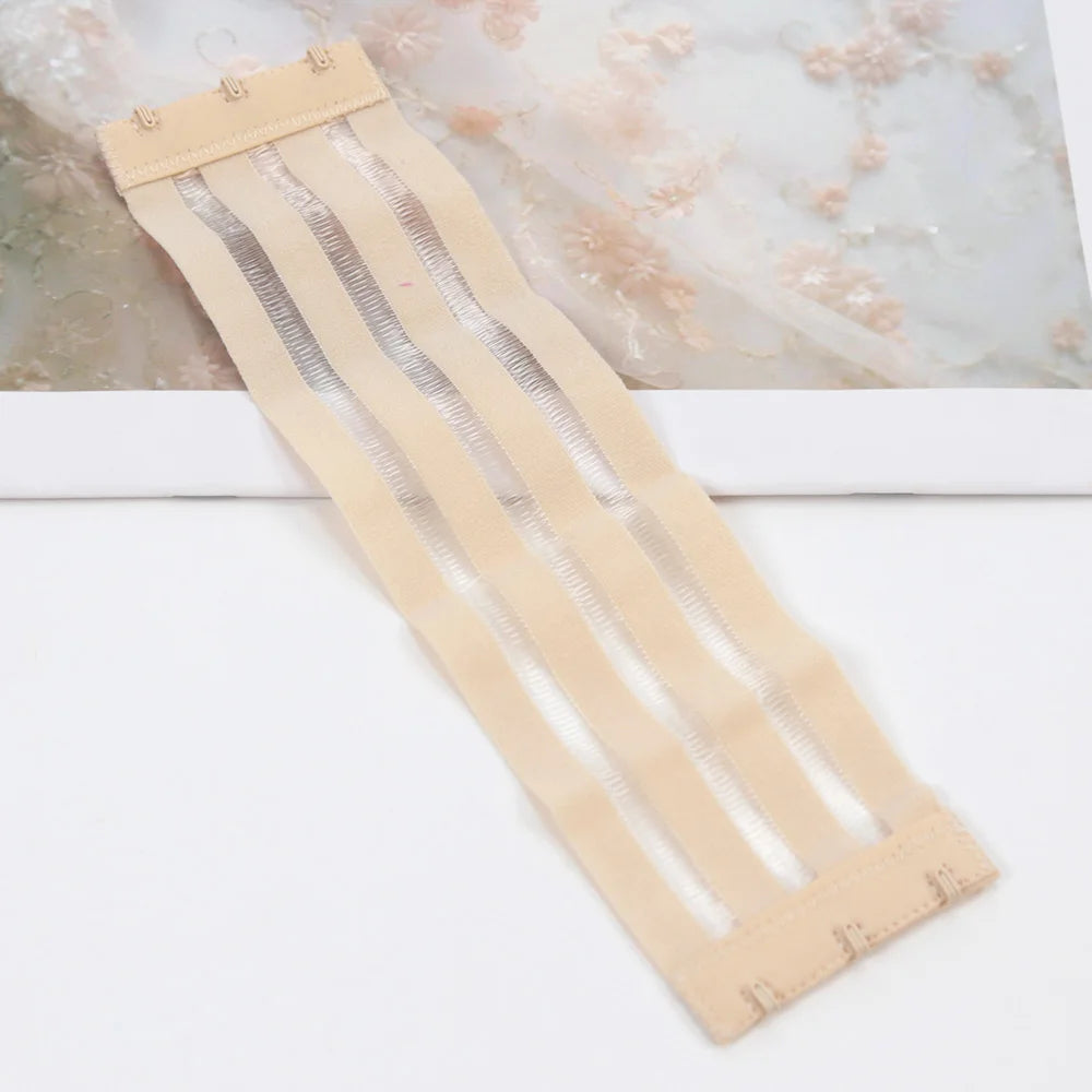 Tirantes de sujetador transparentes antideslizantes con 3 hebillas para mujer, correa de sujetador transparente Invisible, extensor de sujetador elástico sin espalda, correa de hombro ajustable
