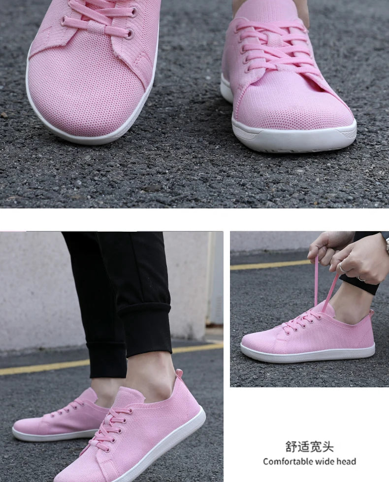 Zapatos descalzos con punta ancha para hombre y mujer, zapatillas minimalistas para caminar | Suela caÃda cero | Malla transpirable