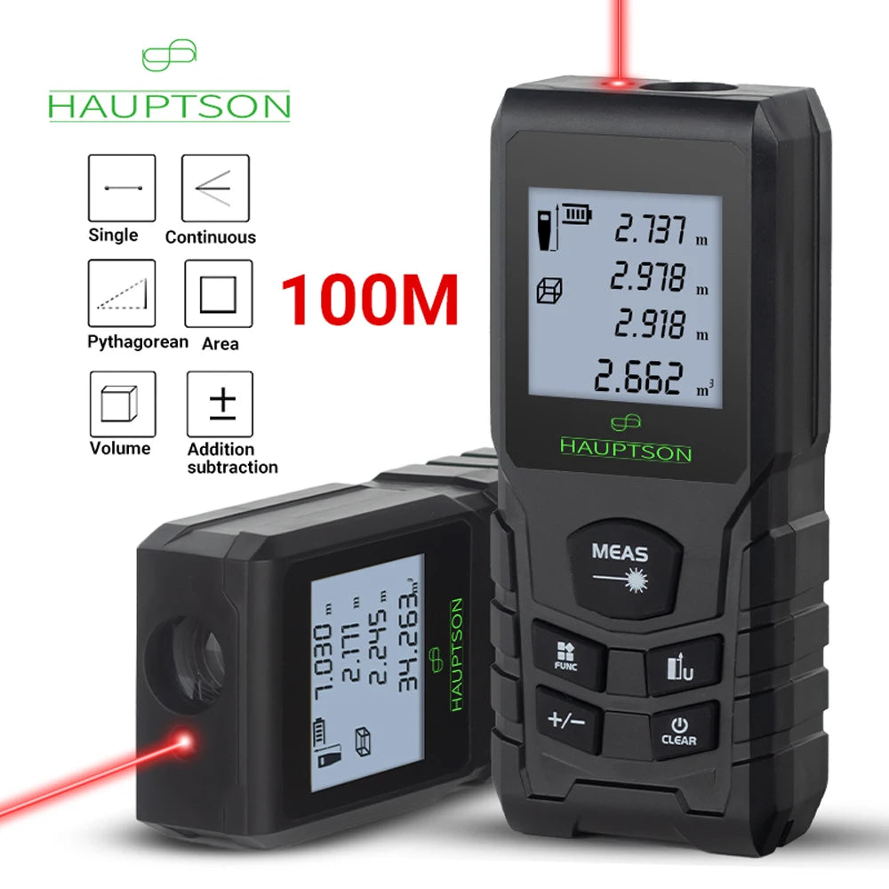 HAUPTSON 70/100M telémetro láser medidor de distancia telémetro cinta láser telémetro construcción