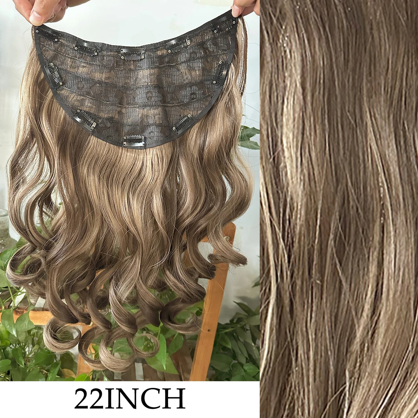 7 unids/set 16 Clips extensión de cabello negro largo liso pelo Natural Ombre peluca fibra resistente al calor para peinado de mujer