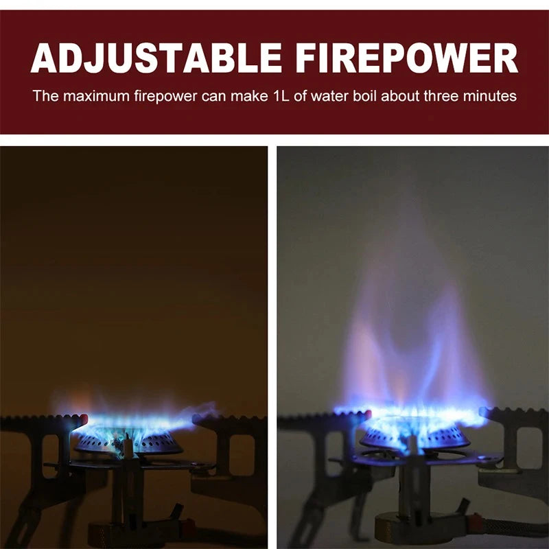 Estufa de Gas para acampar, estufa plegable portátil para mochilero al aire libre, equipo turÃstico para cocinar, senderismo, Picnic, 3500W