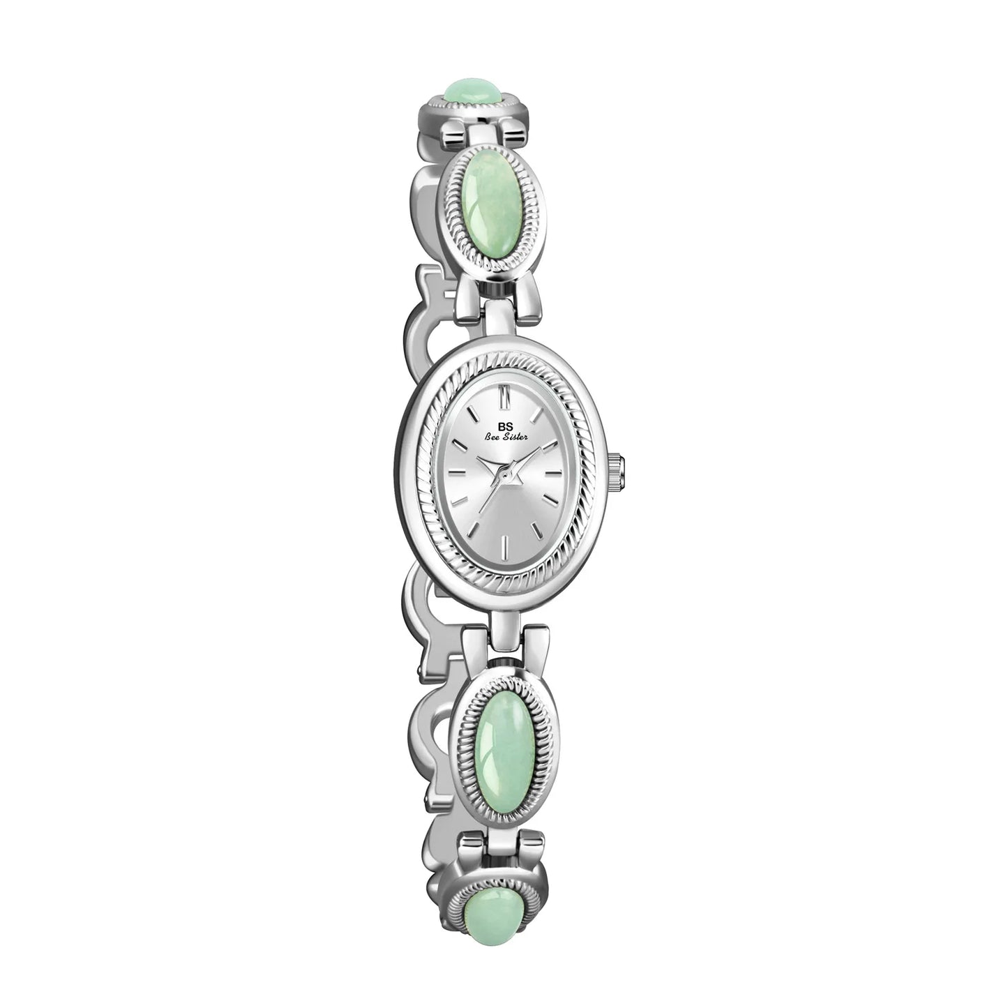 Reloj UTHAI para mujer, pulsera para mujer, marca de lujo, resistente al agua, piedra Dongling Natural Retro, Jade Hotan, relojes de cadena avanzados, regalo