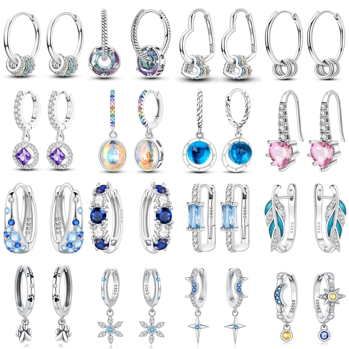 Orstarry-pendientes circulares de Plata de Ley 925 con forma de gota para mujer, aretes colgantes, joyería versátil para fiesta, regalos