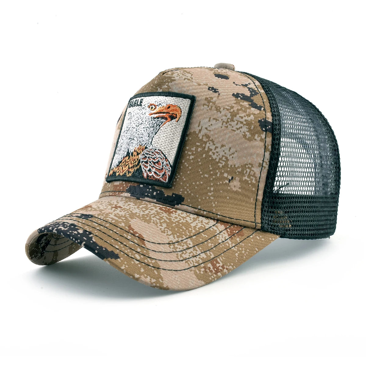 Gorras de camionero de moda con parche de cabra bordado gorra de béisbol Snapback para las cuatro estaciones para hombres y mujeres gorra con visera ajustable