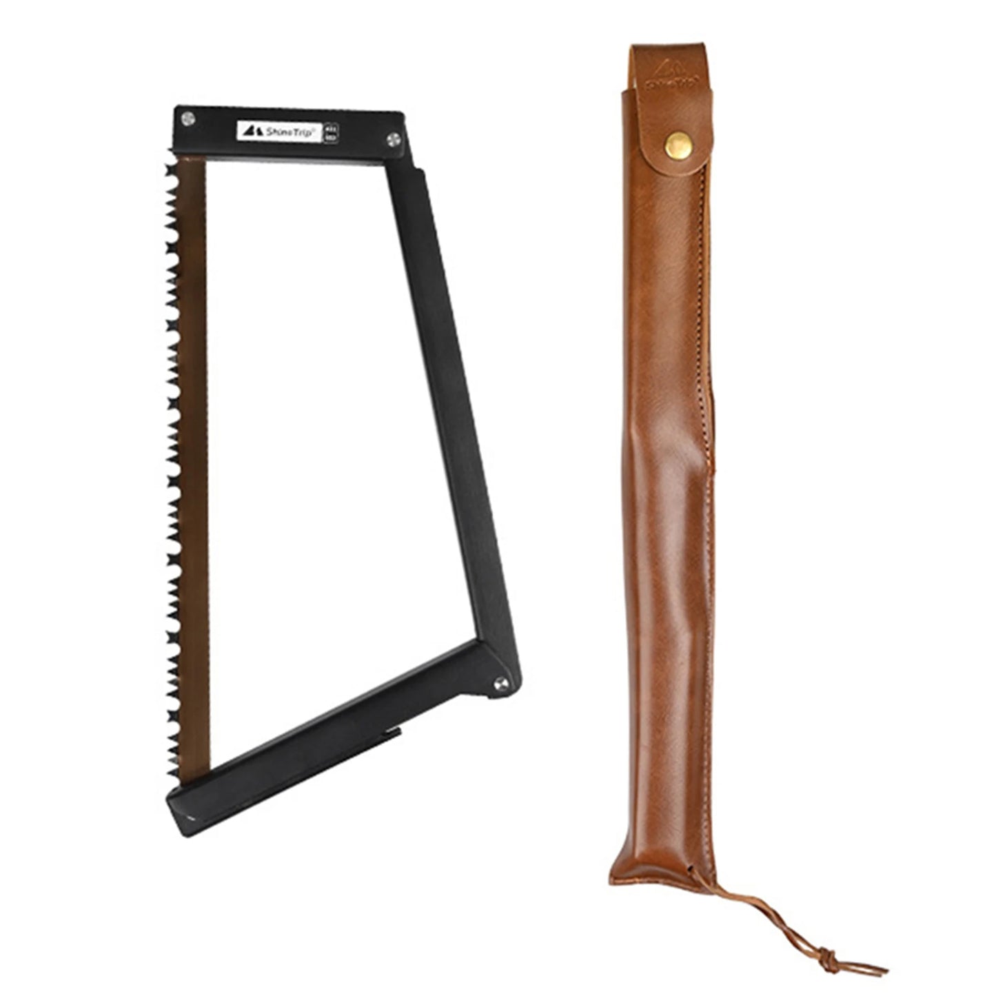 Sierra plegable, ligera, para supervivencia y acampada, sierra de arco plegable para cortar árboles de madera seca y húmeda, hoja de acero de alto manganeso