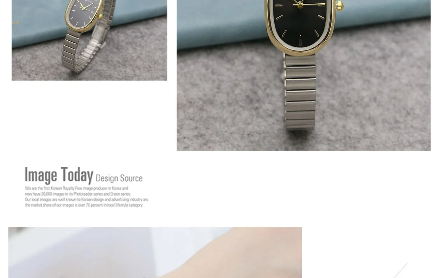 Reloj de cuarzo ovalado con esfera pequeña para mujer, correa de bambú de acero inoxidable, reloj de pulsera de regalo de lujo a la moda para estudiantes y niñas, envío directo