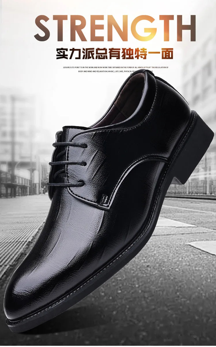 Zapatos de vestir de cuero para hombre, zapatos formales sociales para hombre, zapatos informales de negocios con punta estrecha, zapatos de diseñador de fiesta de lujo para hombre