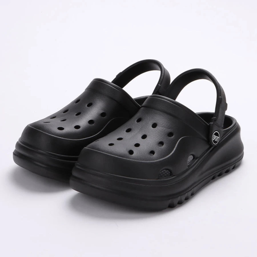 Zuecos de plataforma gruesa para mujer, sandalias de playa antideslizantes con parte inferior gruesa, cuñas de moda para verano 2024, sandalias EVA, zapatillas